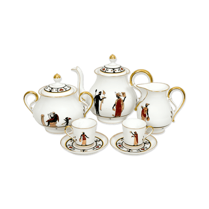 Ginori Classical Greek Style Tea Service