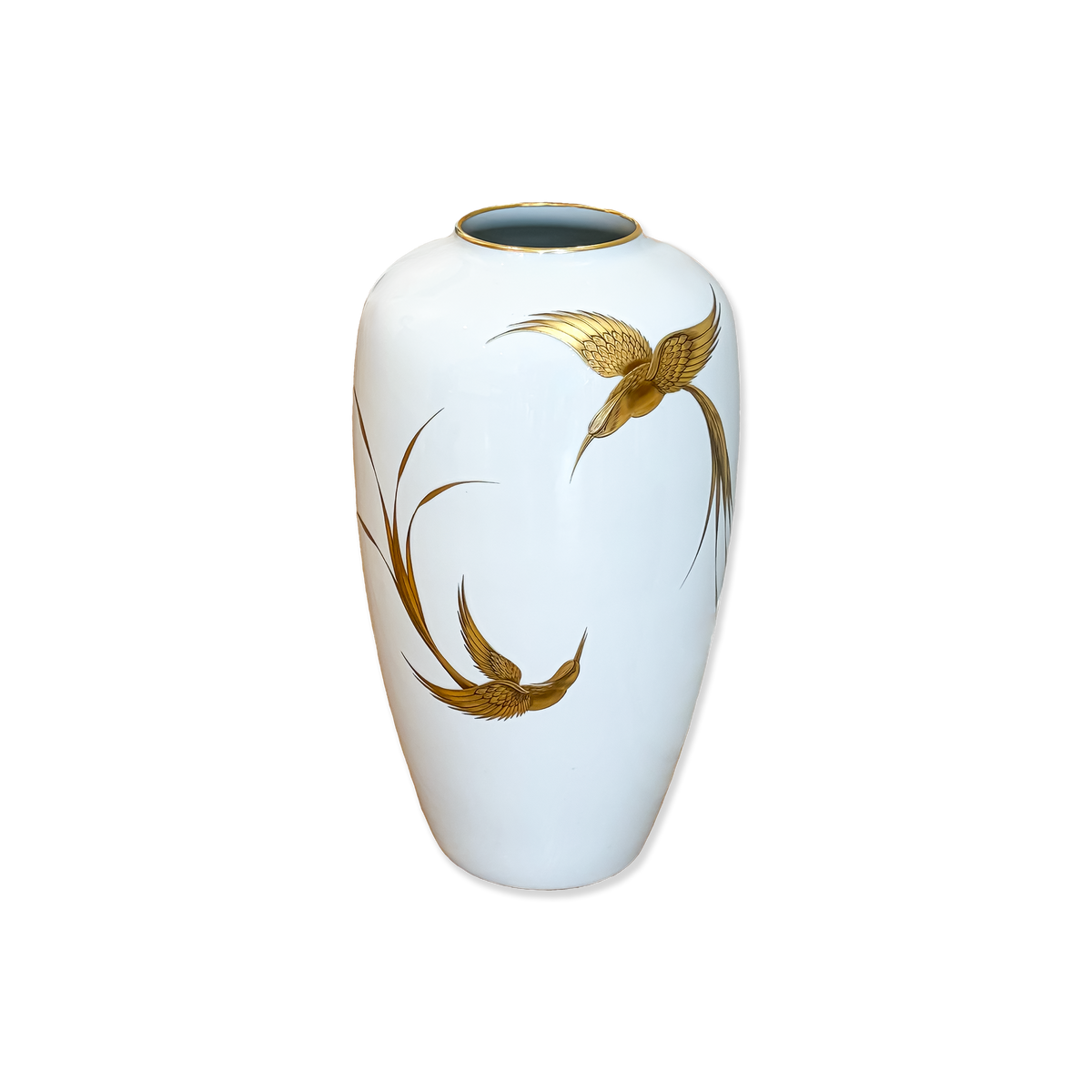 Heinrich Large Floor Vase with “Birds of Paradise” Motif
