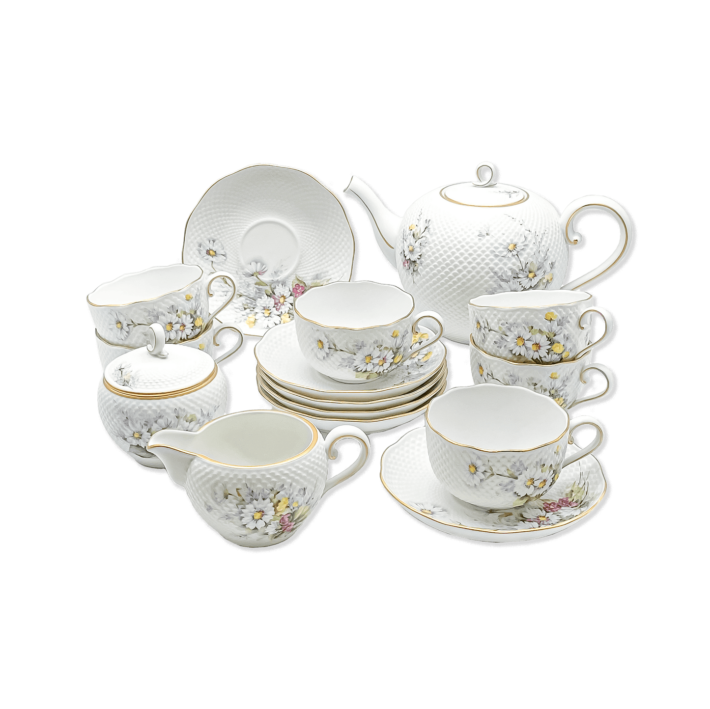 Herend Limited Edition Daisy Tea Set of 6