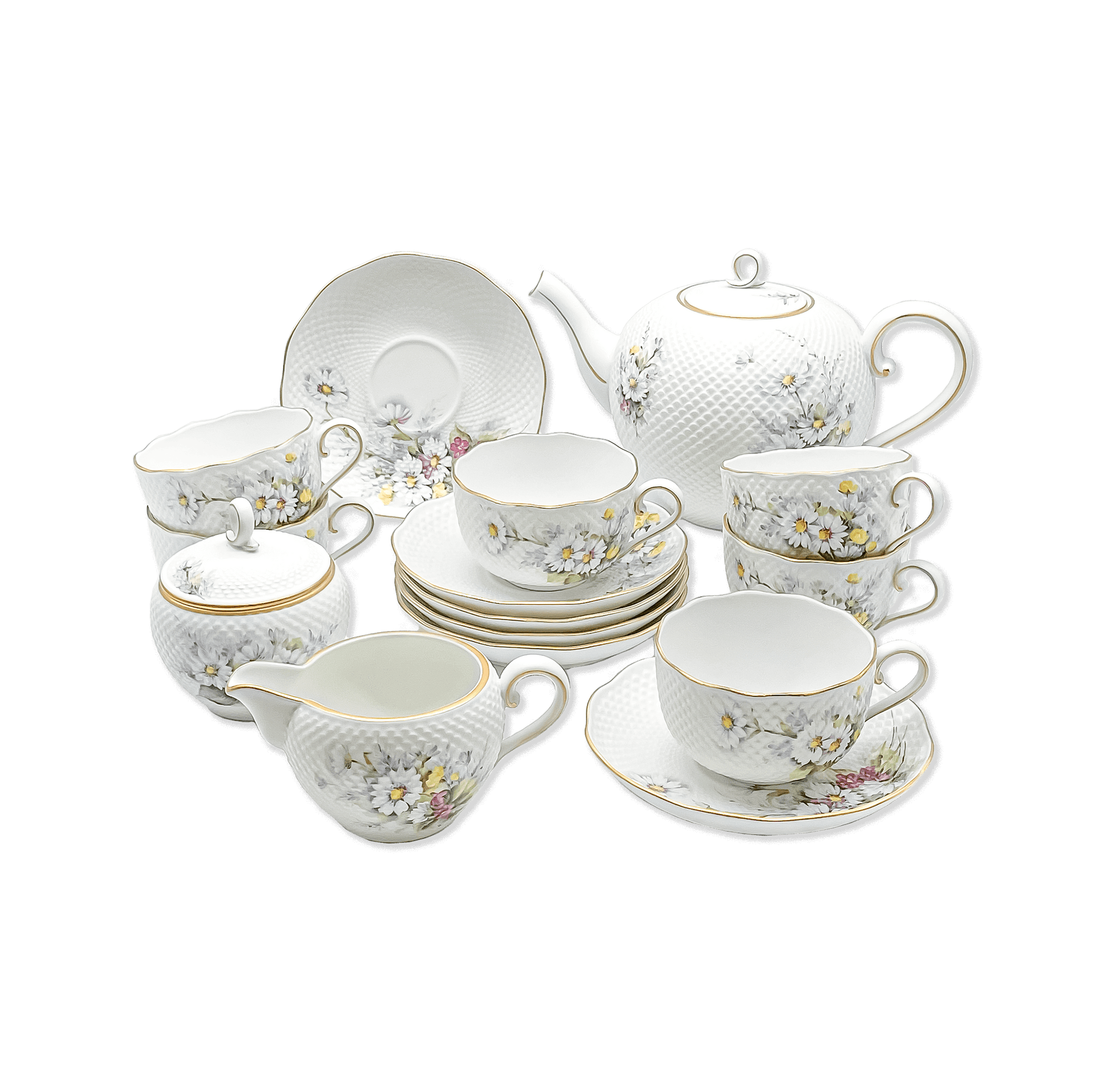 Herend Limited Edition Daisy Tea Set of 6