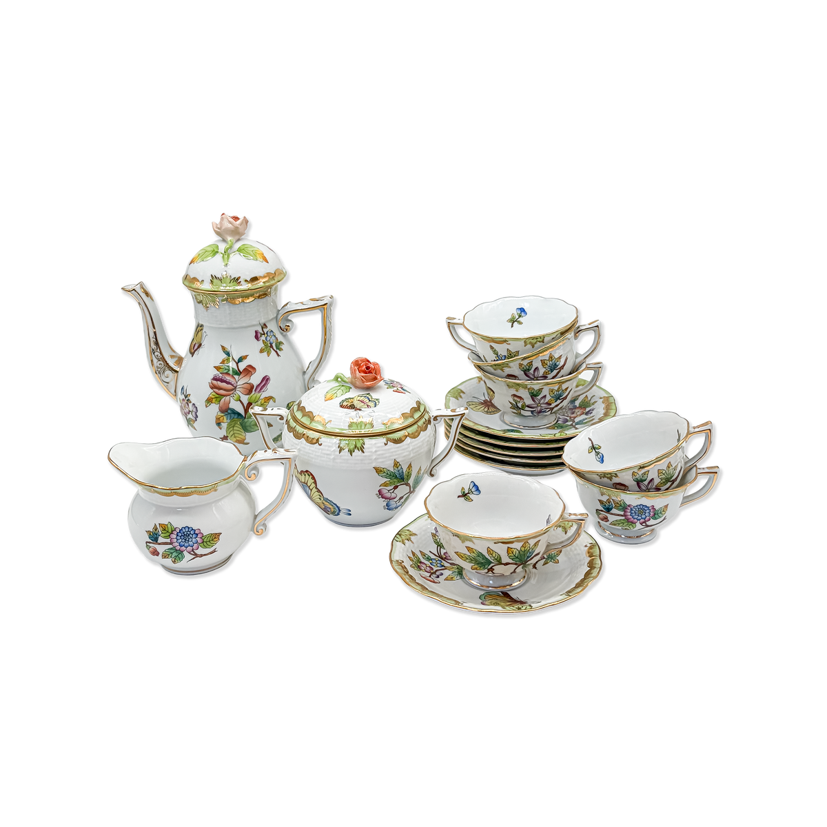 Herend Queen Victoria Mocha Service for 6
