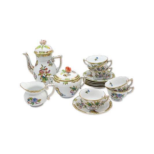 Herend Queen Victoria Mocha Service for 6