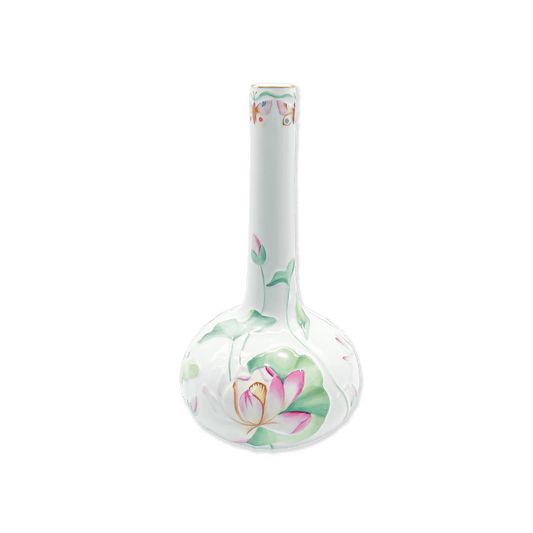 Herend Lotus-Patterned Porcelain Vase