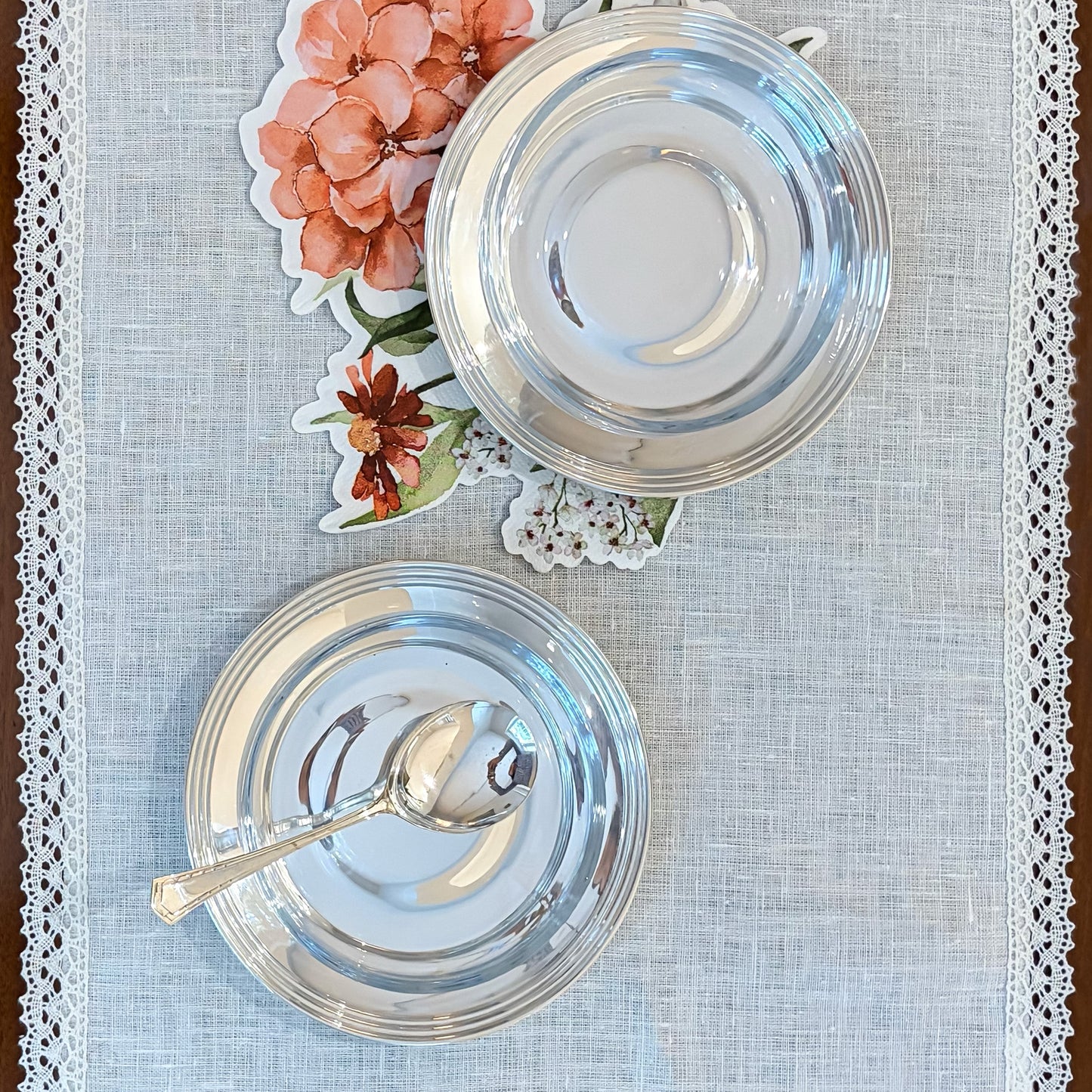 Set of 6 Vintage Gelato Bowls with Spoons