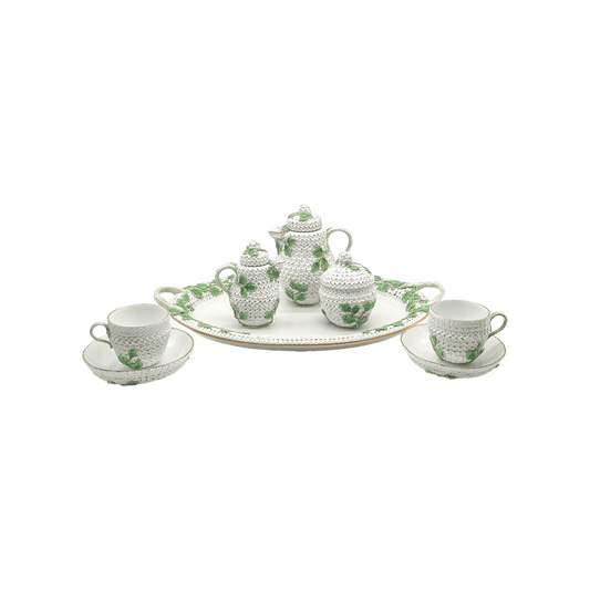 Meissen Tête-à-tête Porcelain Coffee Set with "Schneeball" Décor