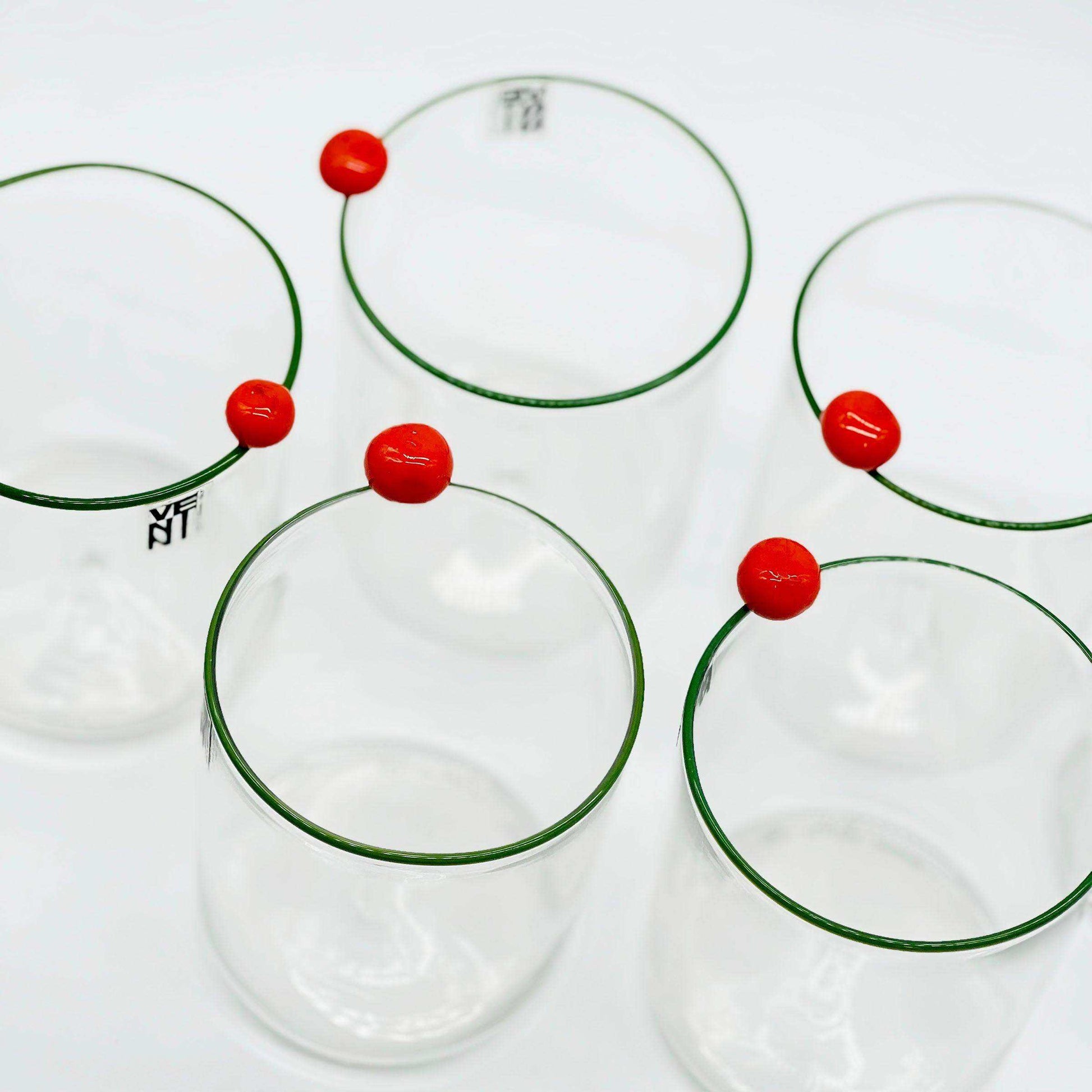 Venini Murano Cherry Glasses Set - Galleria Fossi 33