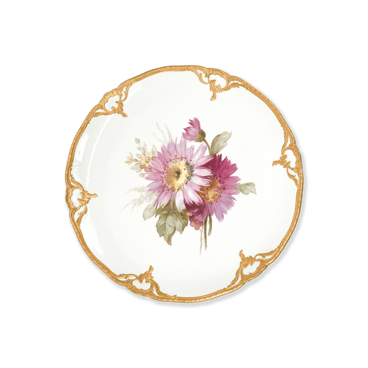 KPM “Weichmalerei" Flower Plate by Carl Peterwitz