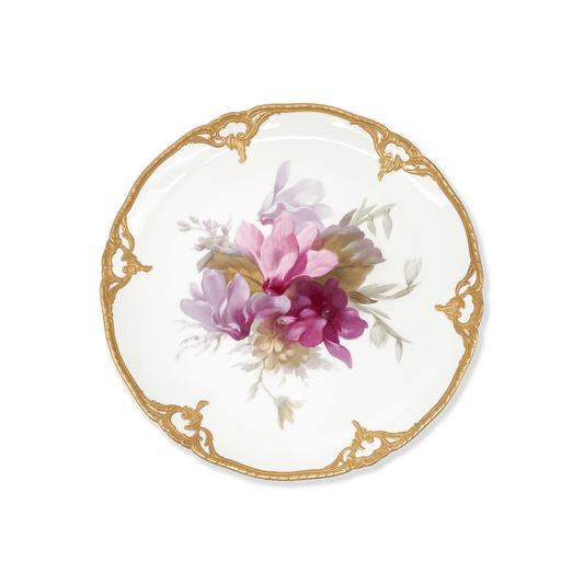 KPM “Weichmalerei" Flower Plate by M. Liebenau