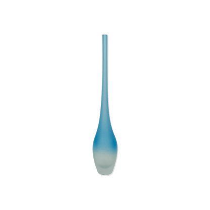 Murano Blue Flute Vase with Frosted Finish - Galleria Fossi 33
