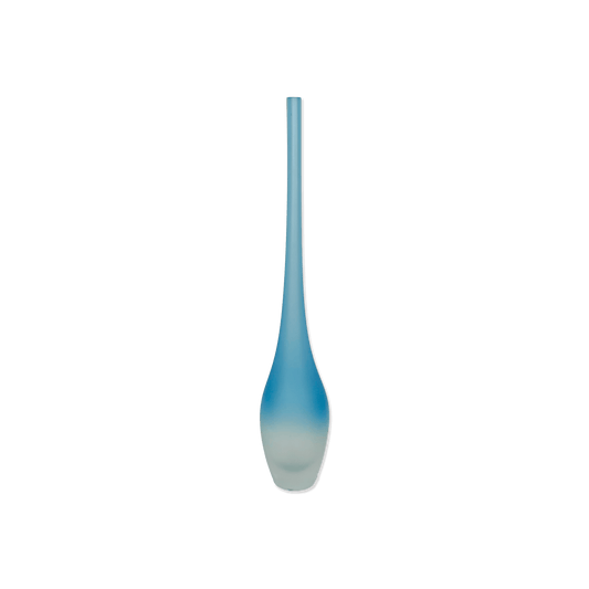 Murano Blue Flute Vase with Frosted Finish - Galleria Fossi 33