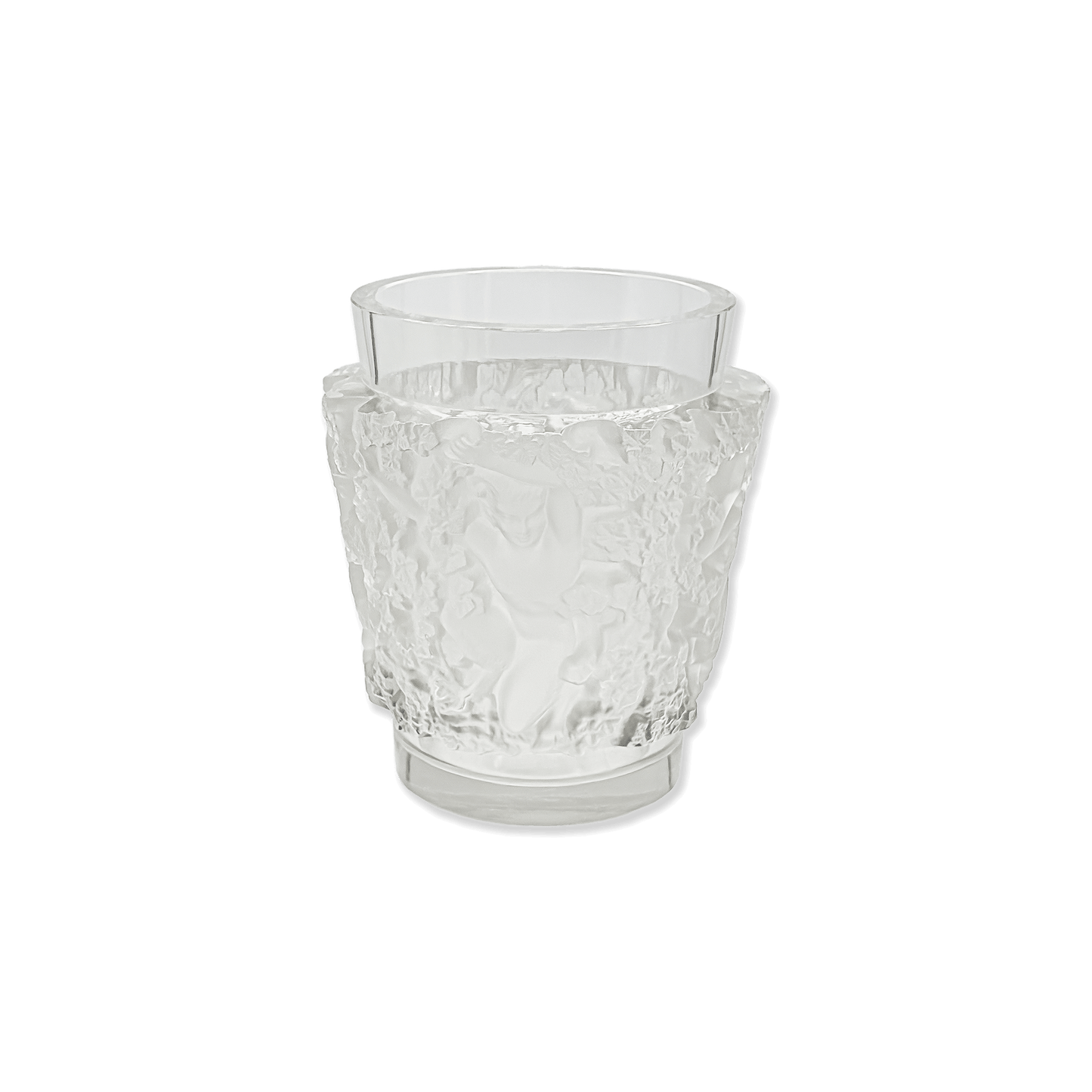Lalique “Bacchus" Crystal Vase