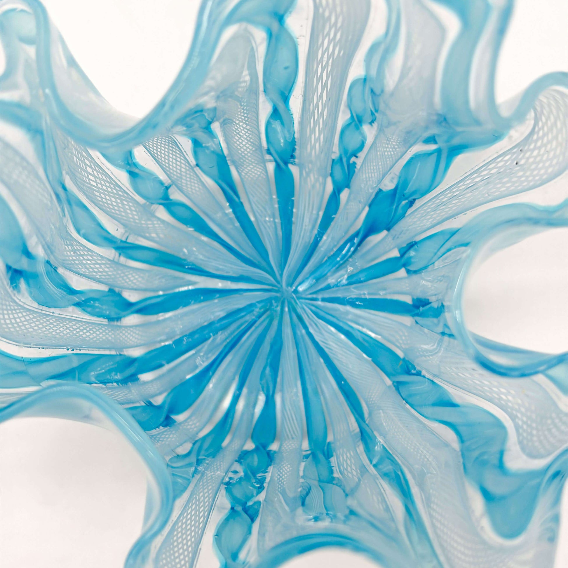 Set of 3 Light Blue Small Decorative Fazzoletto Vases - Galleria Fossi 33
