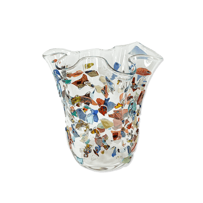 Murrine Style Fazzoletto Glass Vase