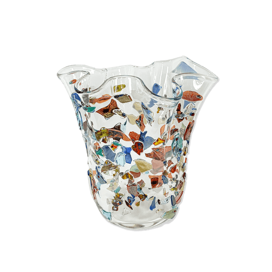 Murrine Style Fazzoletto Glass Vase - Galleria Fossi 33