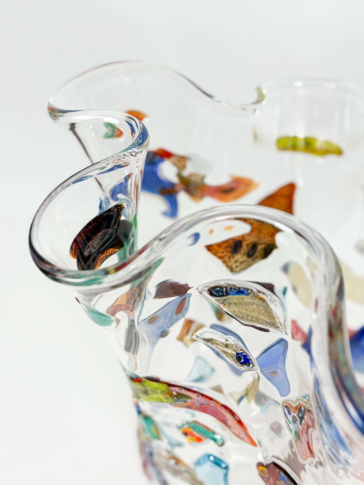 Murrine Style Fazzoletto Glass Vase