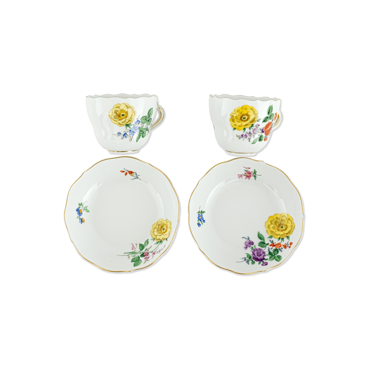 Pair of Meissen Mocha Cups