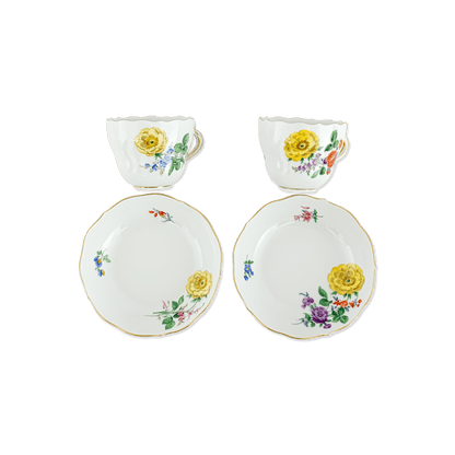 Pair of Meissen Mocha Cups
