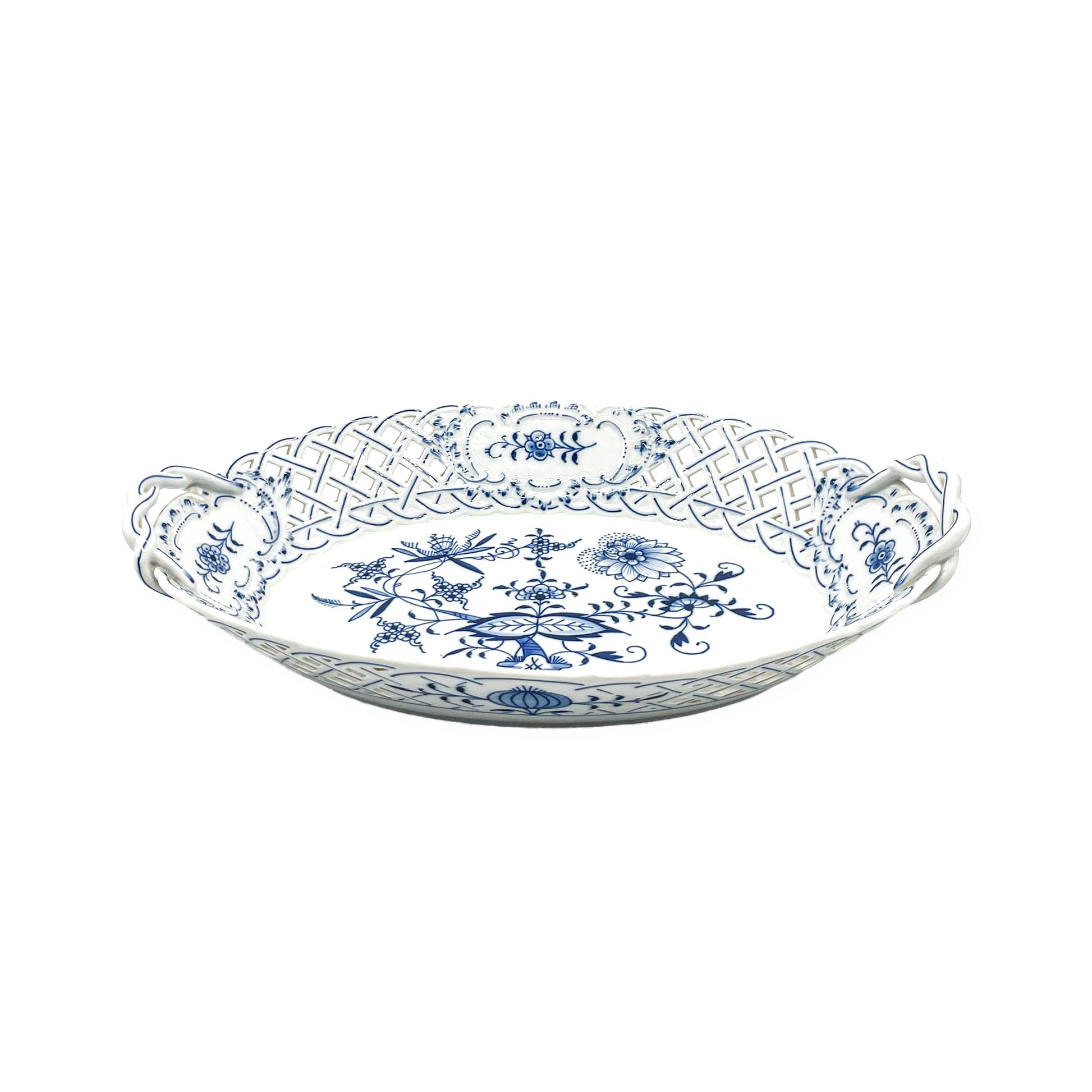 Meissen Blue Onion Oval Basket - Galleria Fossi 33