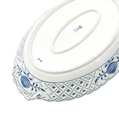 Meissen Blue Onion Oval Basket - Galleria Fossi 33