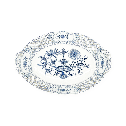 Meissen Blue Onion Oval Basket - Galleria Fossi 33