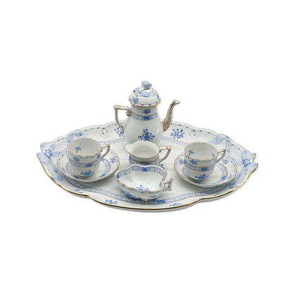 Herend Tête-à-tête Blue and White Coffee Service