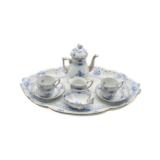 Herend Tête-à-tête Blue and White Coffee Service