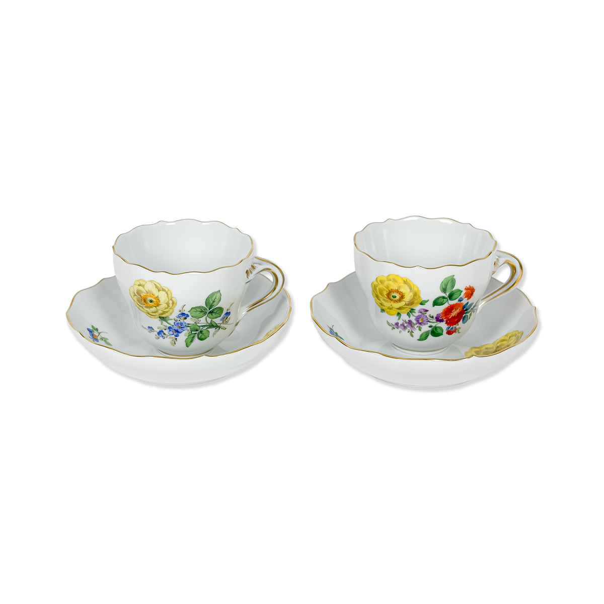Pair of Meissen Mocha Cups