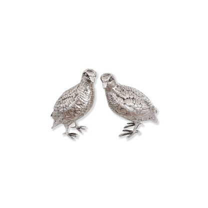 Pair of Silver Partridges