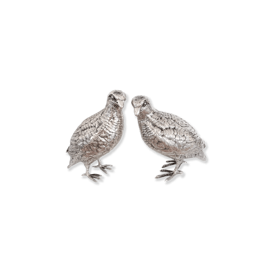 Pair of Silver Partridges