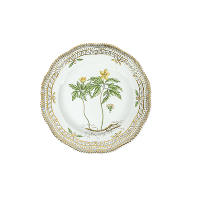 Royal Copenhagen "Flora Danica" Anemone Ranunculoides Plate - Galleria Fossi 33