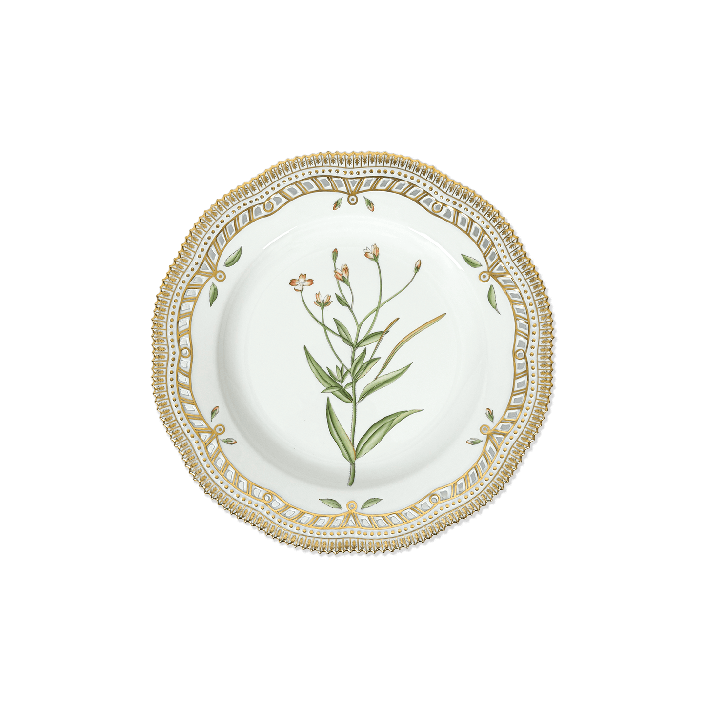 Royal Copenhagen "Flora Danica" Epilobium Pubescens Roth Plate - Galleria Fossi 33