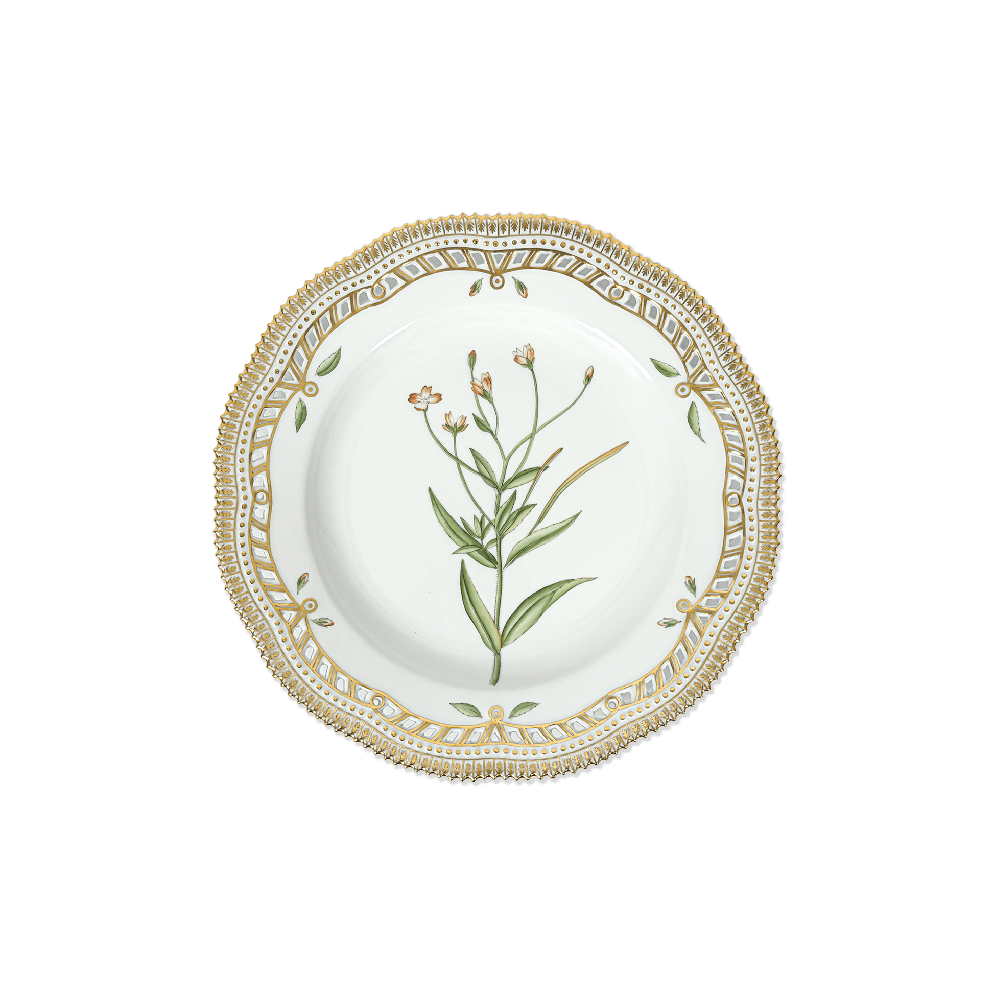 Royal Copenhagen "Flora Danica" Epilobium Pubescens Roth Plate - Galleria Fossi 33
