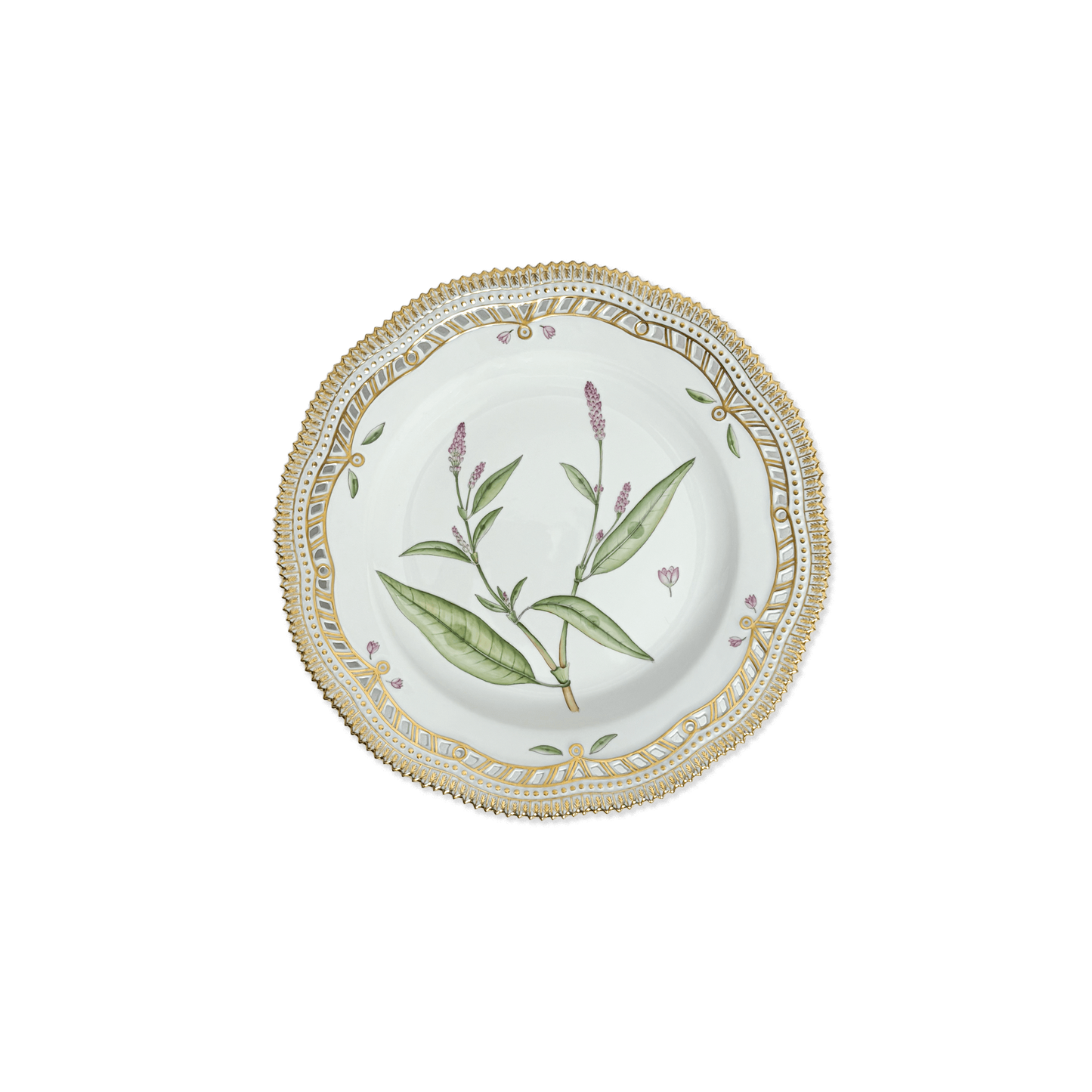 Royal Copenhagen "Flora Danica" Polygonum Persicaria Plate - Galleria Fossi 33