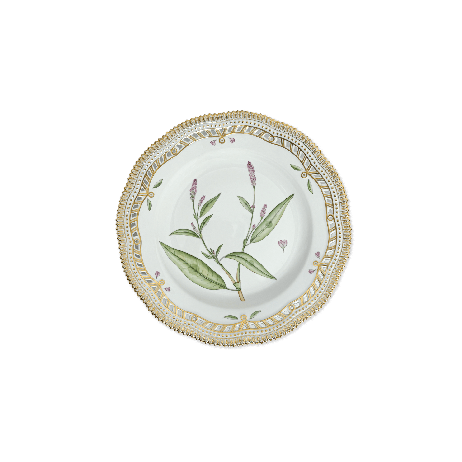 Royal Copenhagen "Flora Danica" Polygonum Persicaria Plate - Galleria Fossi 33
