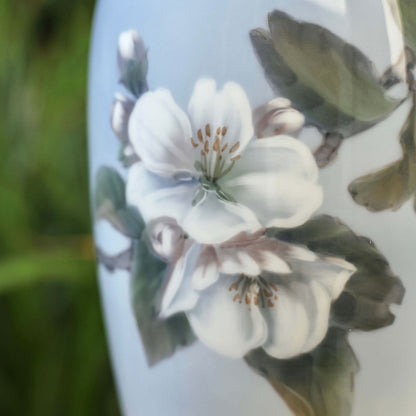 Royal Copenhagen Porcelain Vase with Apple Blossom Flower