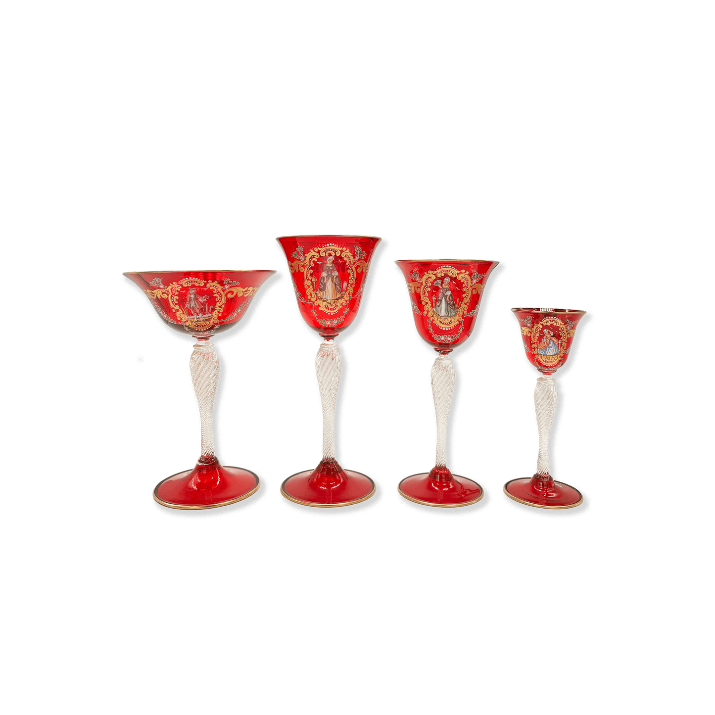 Set of 44 Vintage Ruby Glasses - Galleria Fossi 33