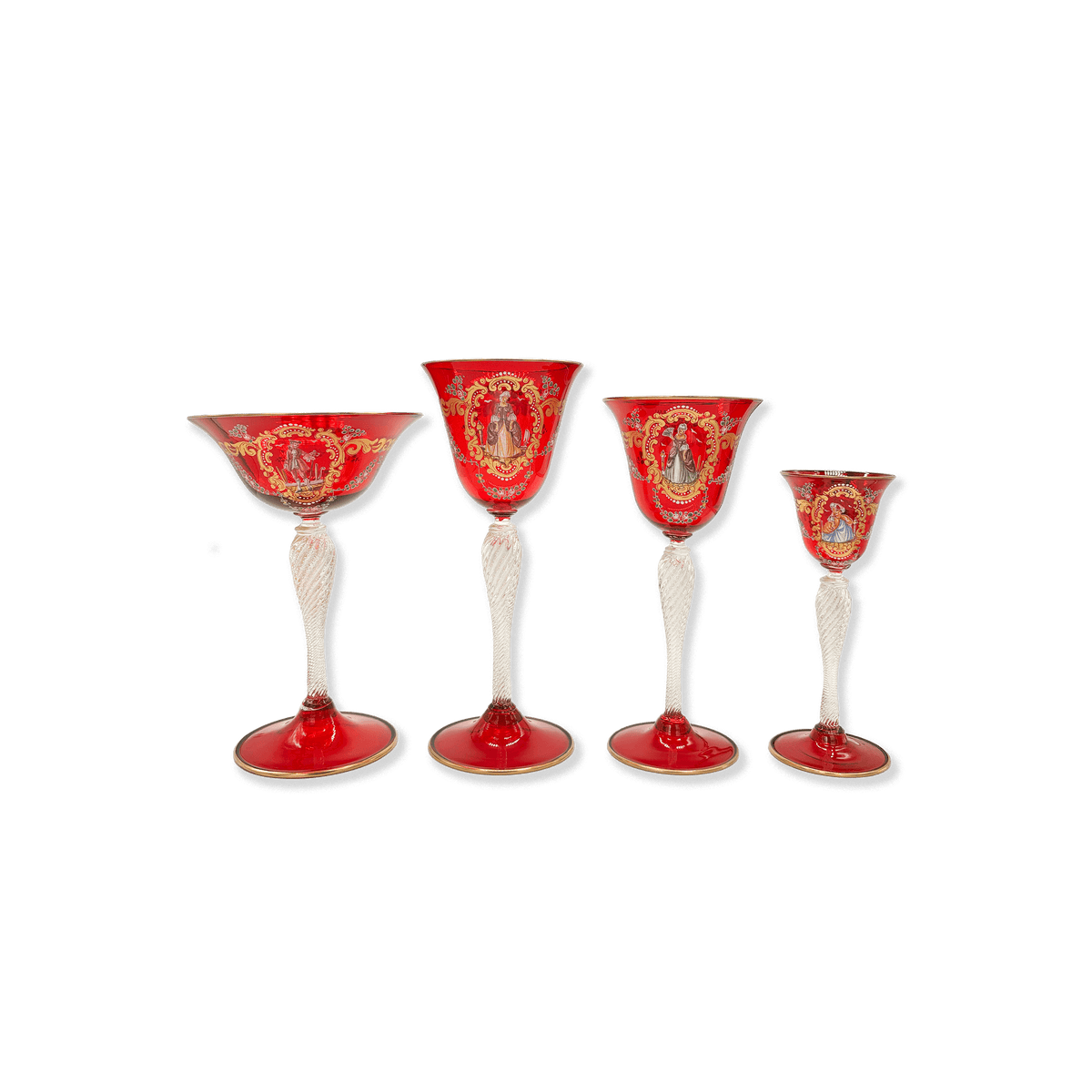 Set of 44 Vintage Ruby Glasses - Galleria Fossi 33