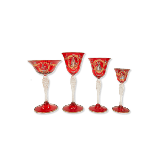 Set of 44 Vintage Ruby Glasses - Galleria Fossi 33