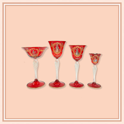 Set of 44 Vintage Ruby Glasses - Galleria Fossi 33