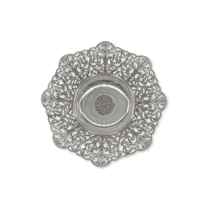 Pierced Silver Fruit Basket