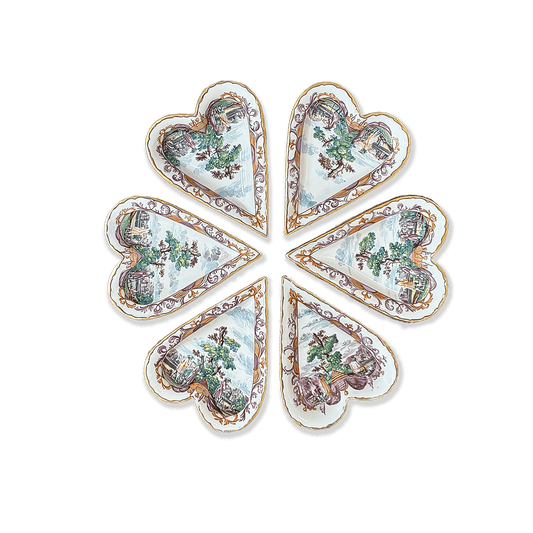 Six Delft Heart-Shaped Sweetmeat Faience Dishes - Galleria Fossi 33