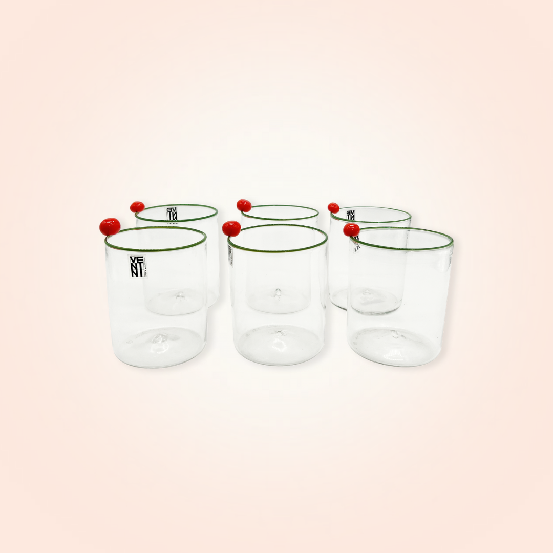 Venini Murano Cherry Glasses Set - Galleria Fossi 33