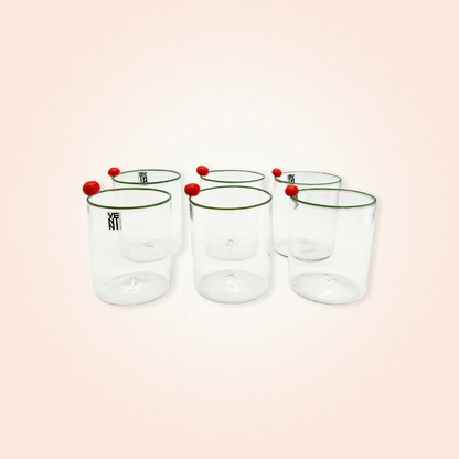 Venini Murano Cherry Glasses Set - Galleria Fossi 33