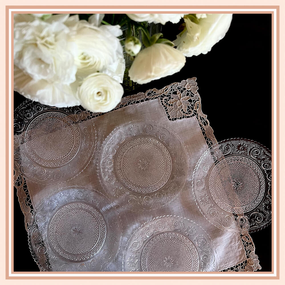Engraved Glass Dessert Plates - Galleria Fossi 33