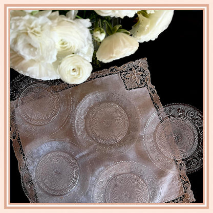 Engraved Glass Dessert Plates - Galleria Fossi 33