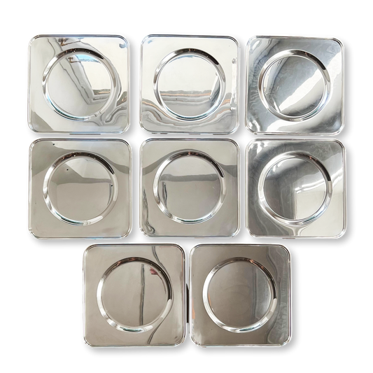 Flat Silver Plates Set - Galleria Fossi 33