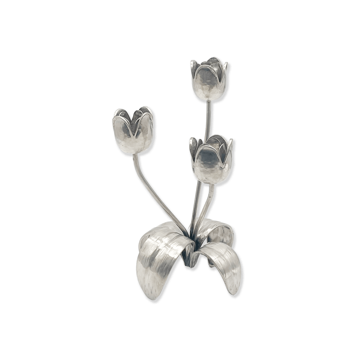 Tulip-shaped Silver Candelabrum