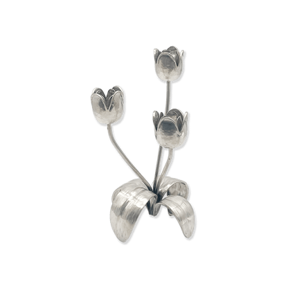 Tulip-shaped Silver Candelabrum