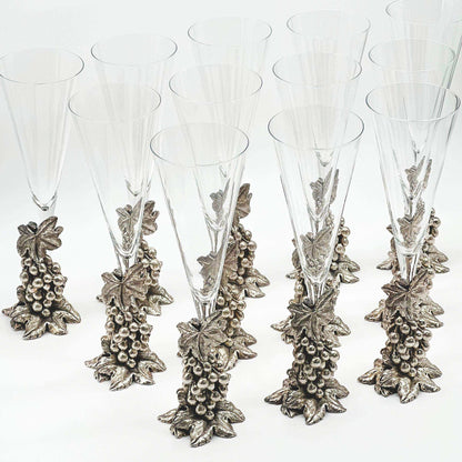 Silver Grapevine Champagne Set for 12 - Galleria Fossi 33