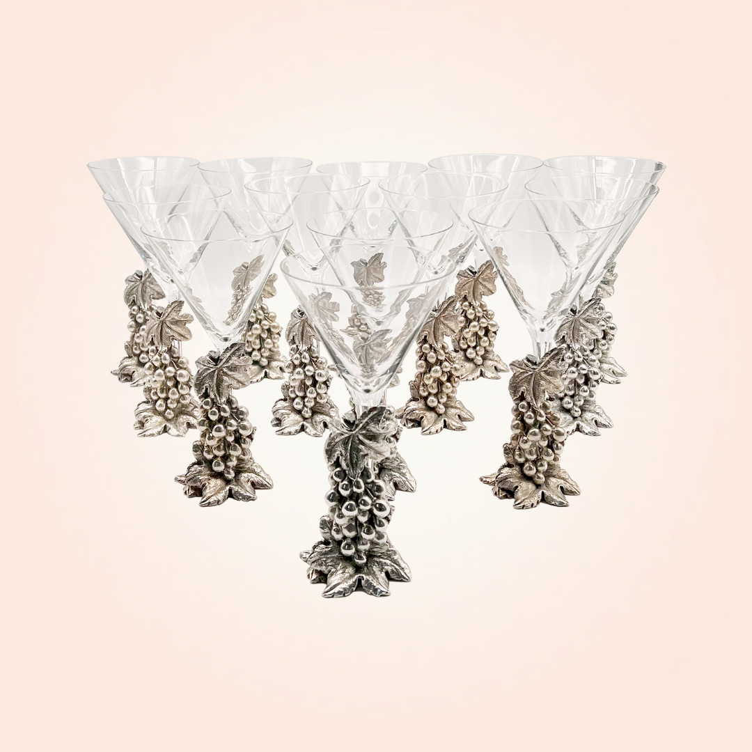 Silver Grapevine Wine Set for 12 - Galleria Fossi 33